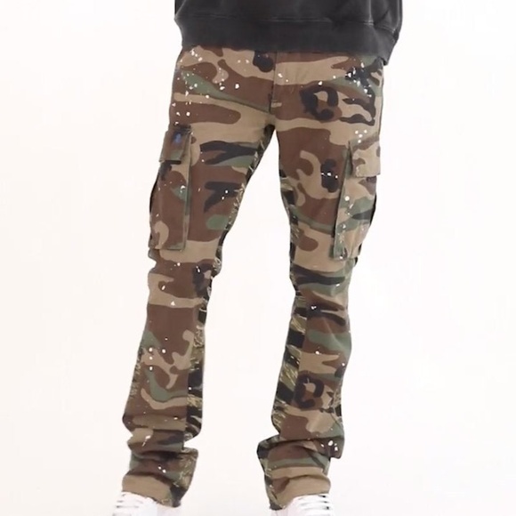 mnml Bootcut Cargo Pants - Camo Camo / 34 - Picture 3 of 5